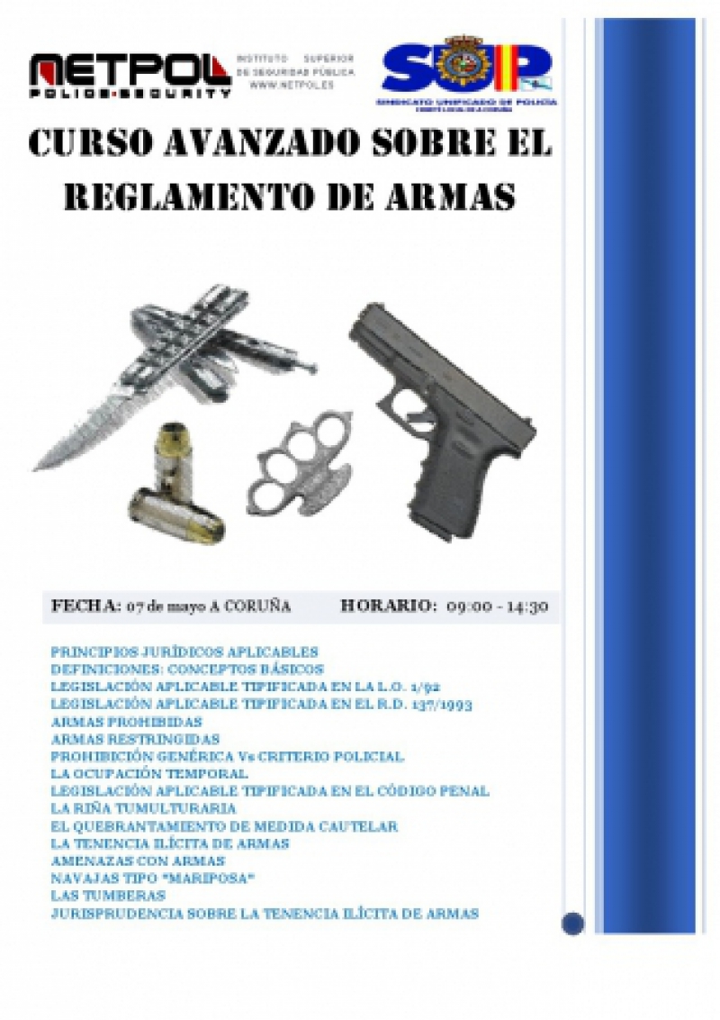 Curso avanzado sobre el reglamento de armas