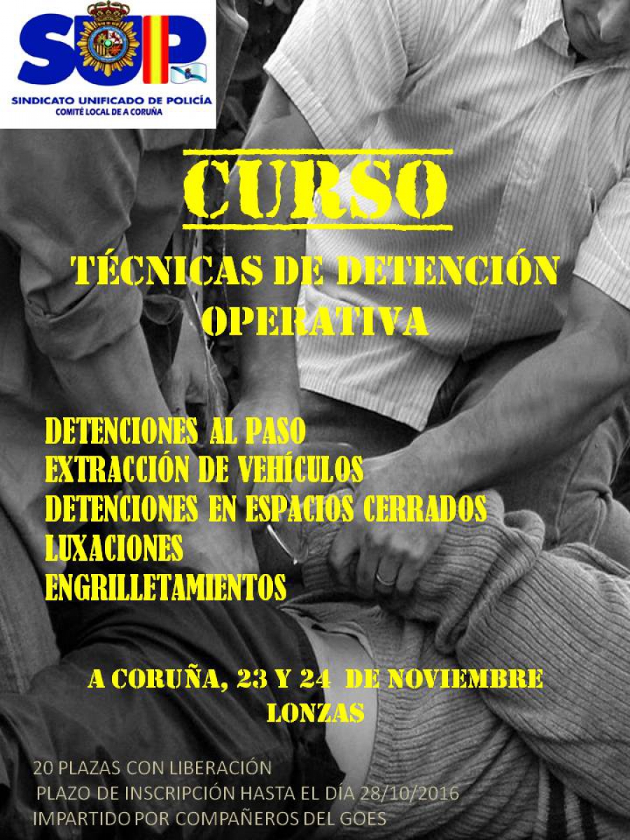 CURSO DE TÉCNICAS DE DETENCIÓN OPERATIVA