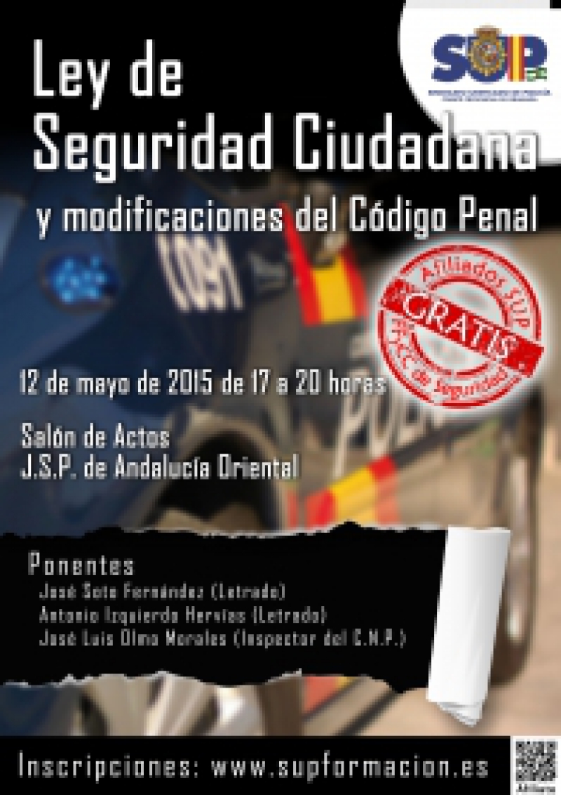 Jornada Nueva Ley de Seguridad Ciudadana y Modificaciones del Código Penal