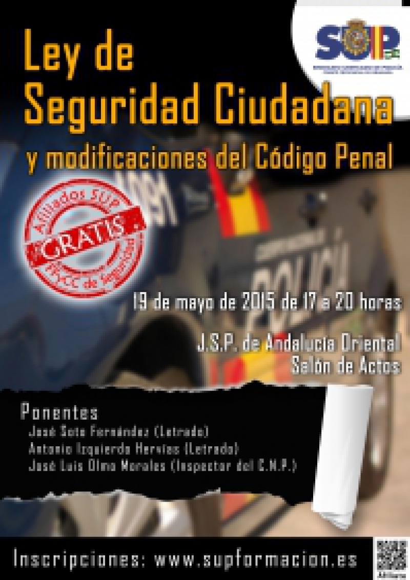 Jornada Nueva Ley de Seguridad Ciudadana y Modificaciones del Código Penal