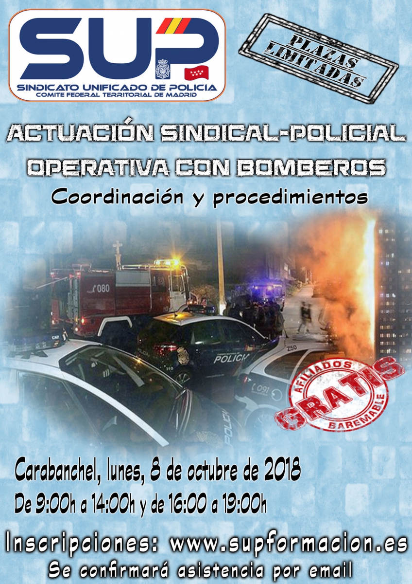 JORNADA ACTUACIÓN POLICIAL OPERATIVA CON BOMBEROS