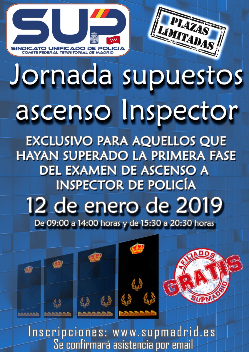 JORNADA DE SUPUESTOS  ASCENSO A INSPECTOR