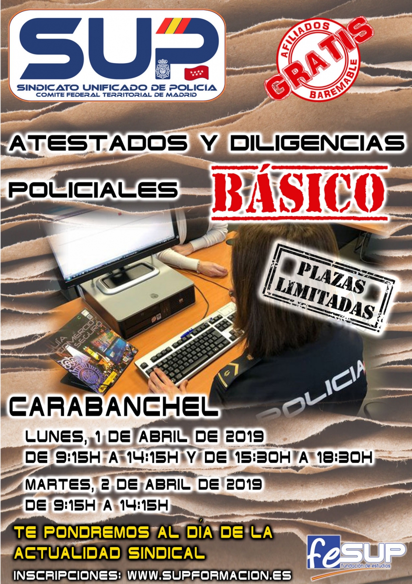 CURSO  DE ATESTADOS Y DILIGENCIAS POLICIALES BÁSICO