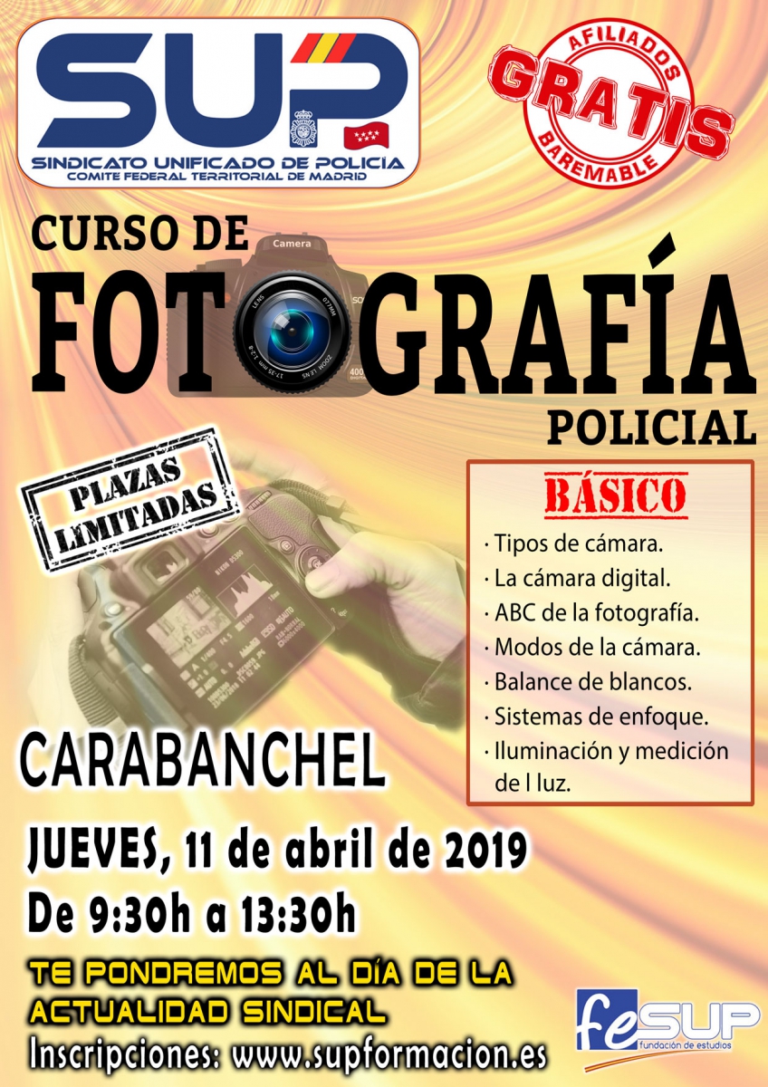 CURSO DE FOTOGRAFÍA POLICIAL BÁSICO