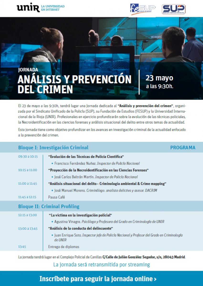 JORNADA ANÁLISIS Y PREVENCIÓN DEL CRIMEN