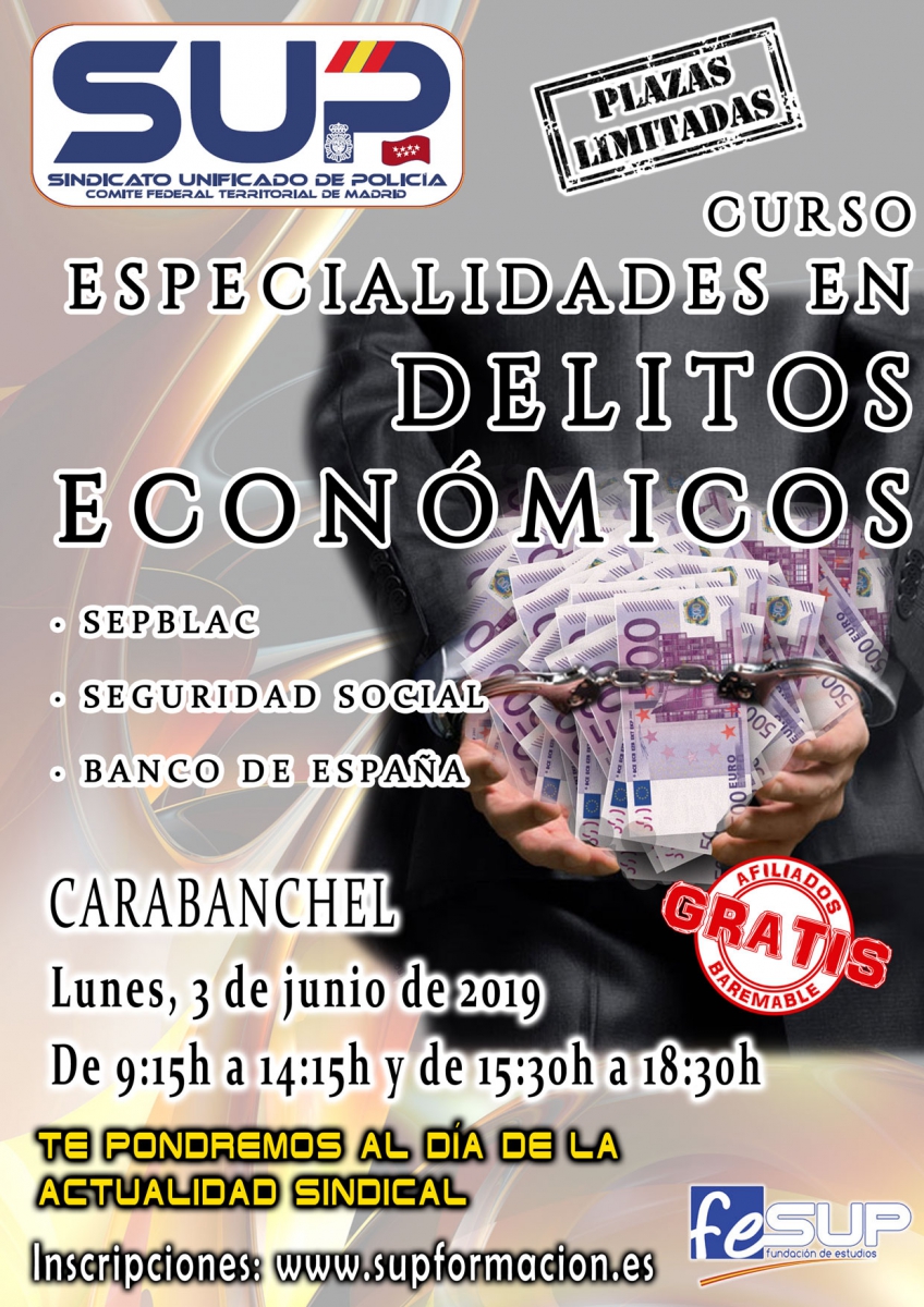 CURSO ESPECIALIDADES EN DELITOS ECONÓMICOS