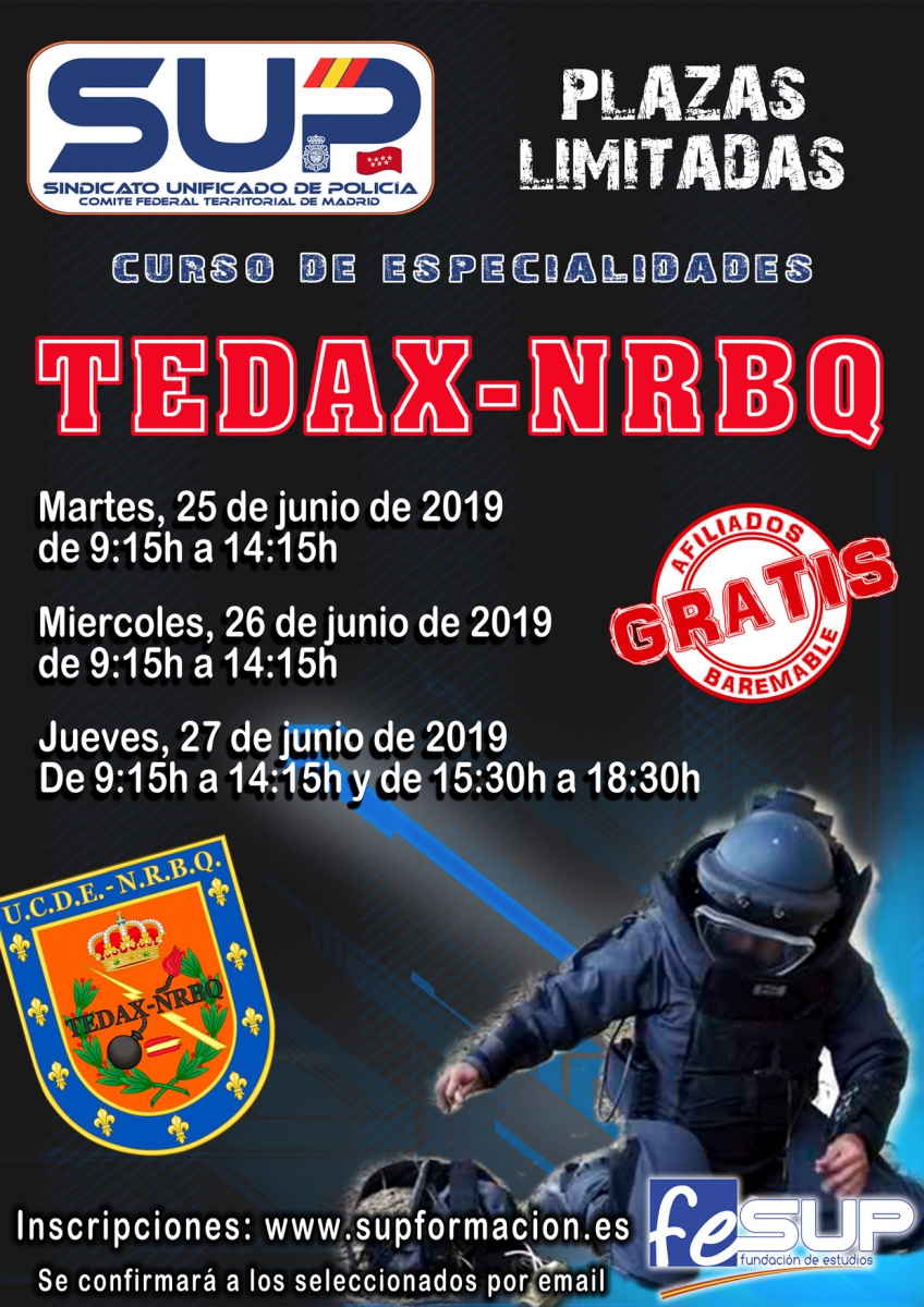 CURSO DE ESPECIALIDADES TEDAX-NRBQ