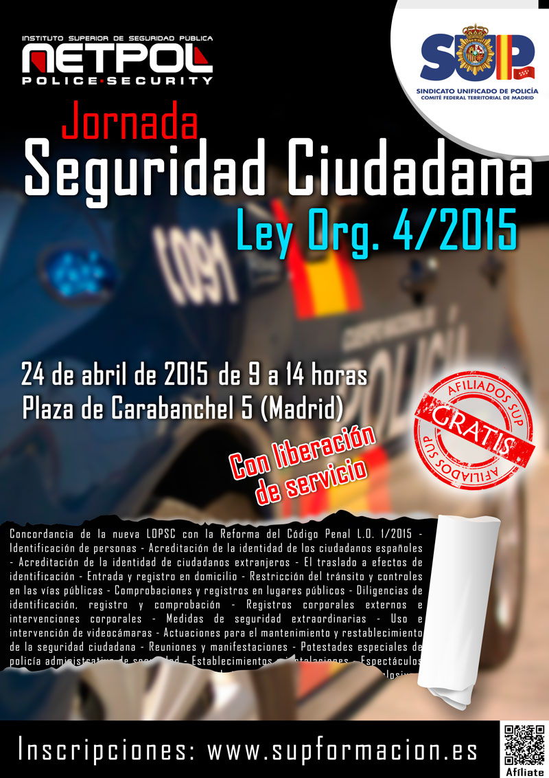 Ley Org. 4/2015 de protección de la seguridad ciudadana