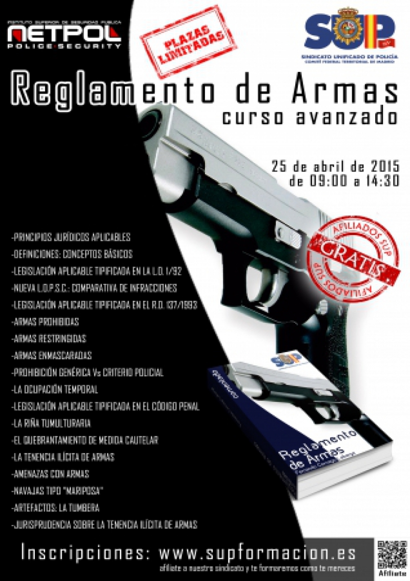 CURSO AVANZADO SOBRE EL REGLAMENTO DE ARMAS