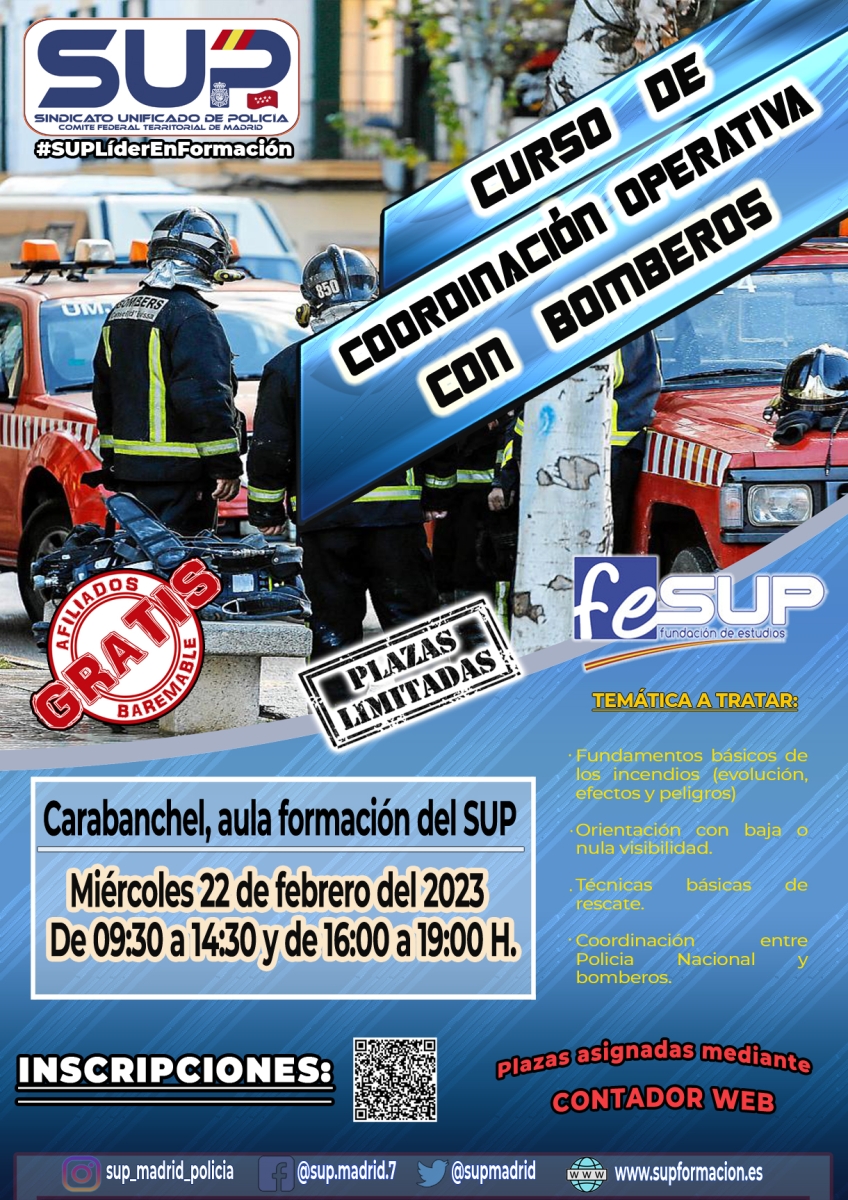 CURSO DE COORDINACIÓN OPERATIVA CON BOMBEROS