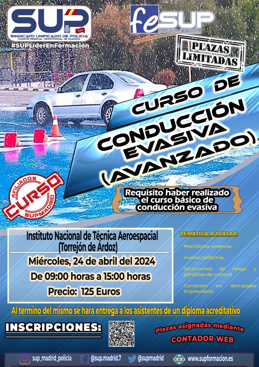 CURSO DE CONDUCCIÓN EVASIVA AVANZADO