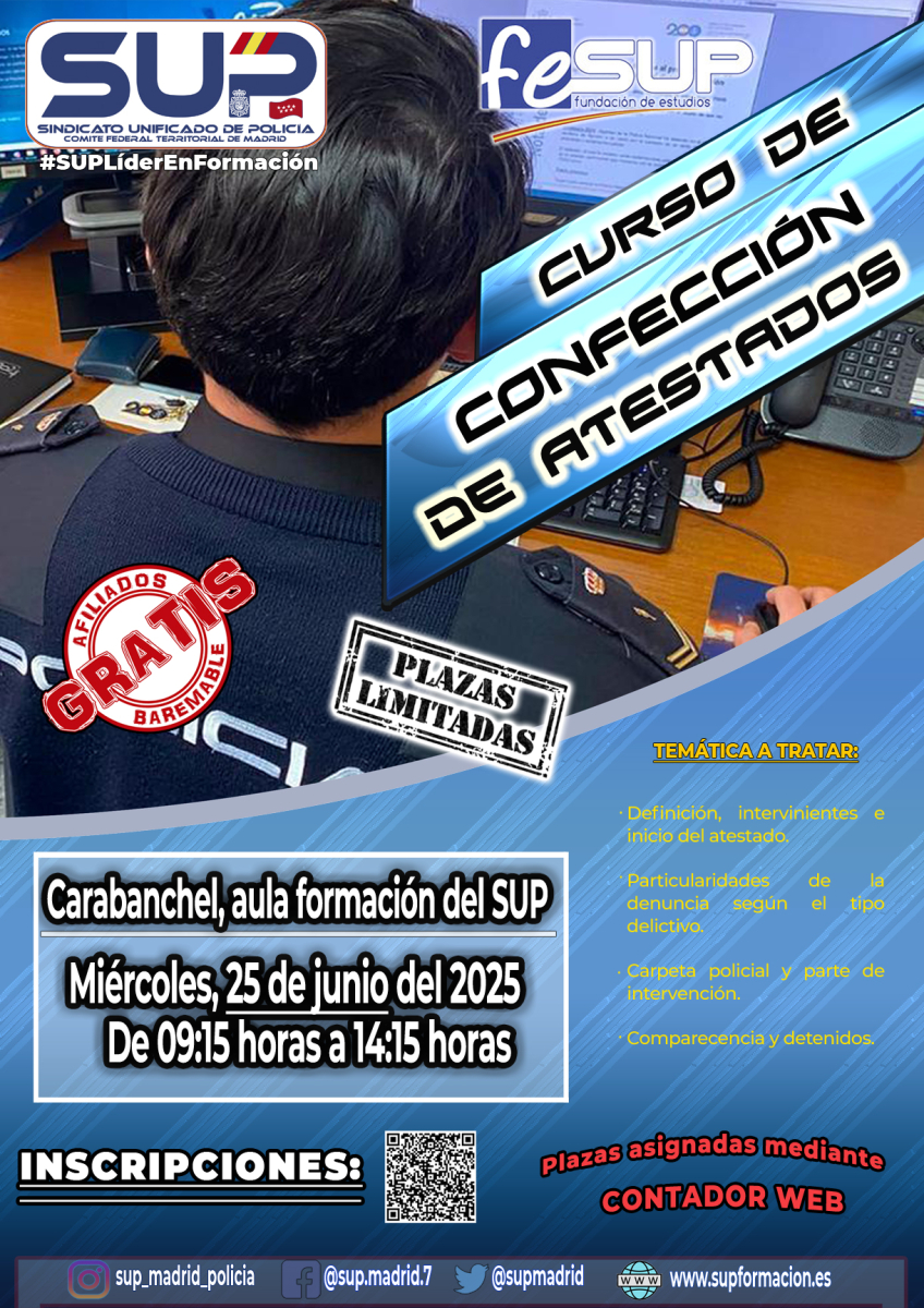 CURSO DE CONFECCIÓN DE ATESTADOS