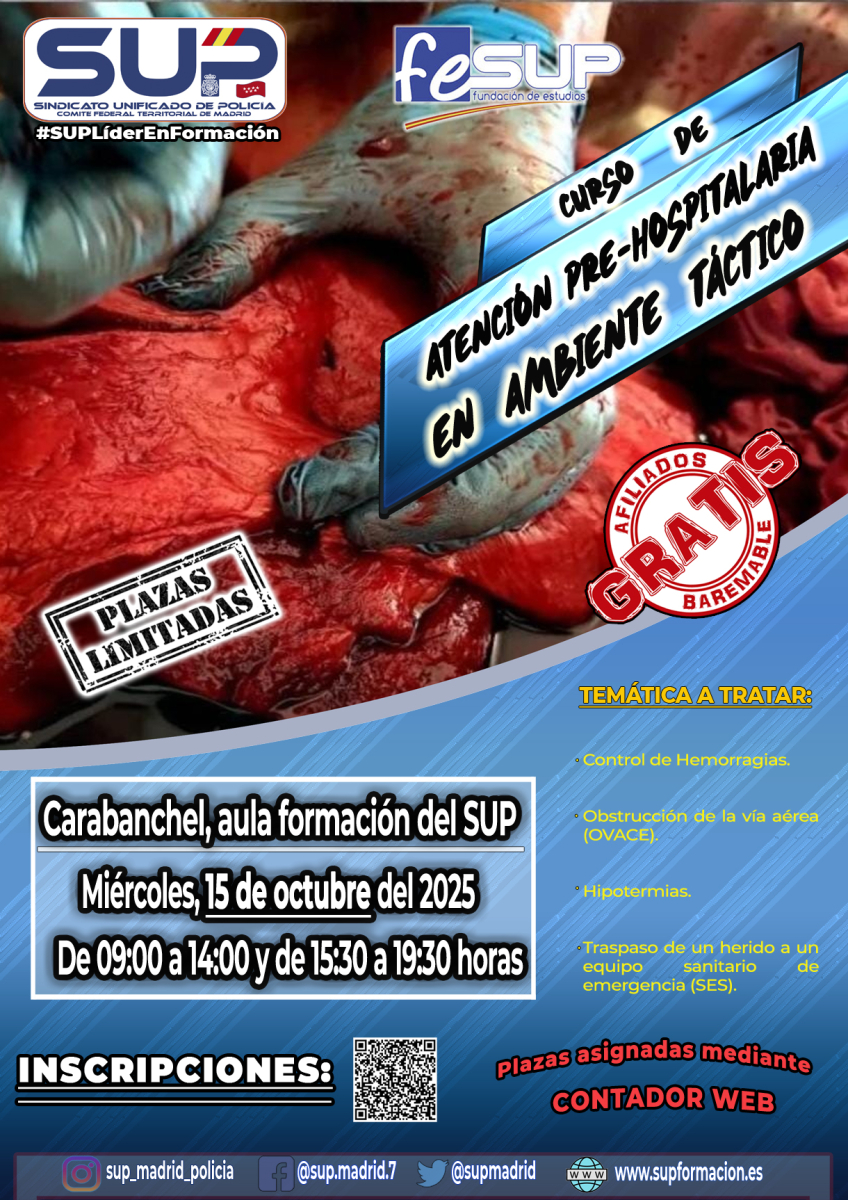 CURSO DE ATENCIÓN PRE-HOSPITALARÍA EN AMBIENTE TÁCTICO