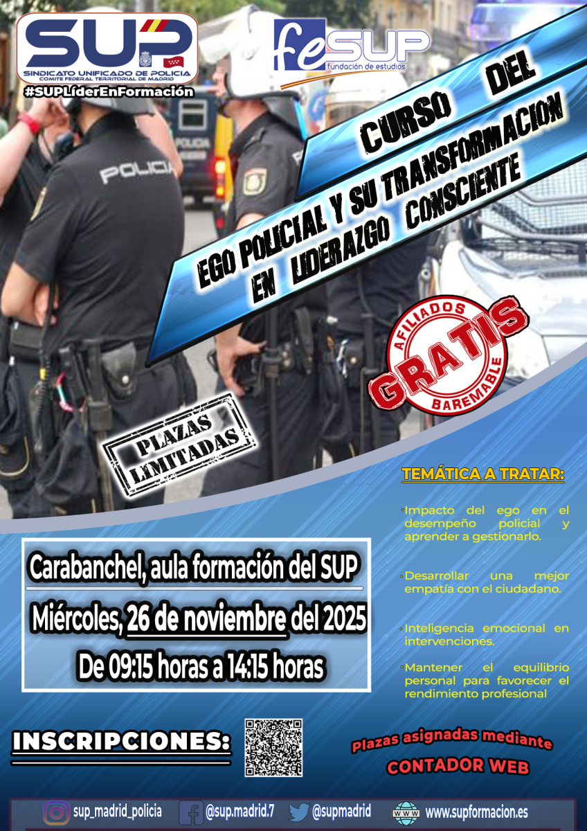CURSO DEL EGO POLICIAL Y SU TRANSFORMACIÓN EN LIDERAZGO CONSCIENTE