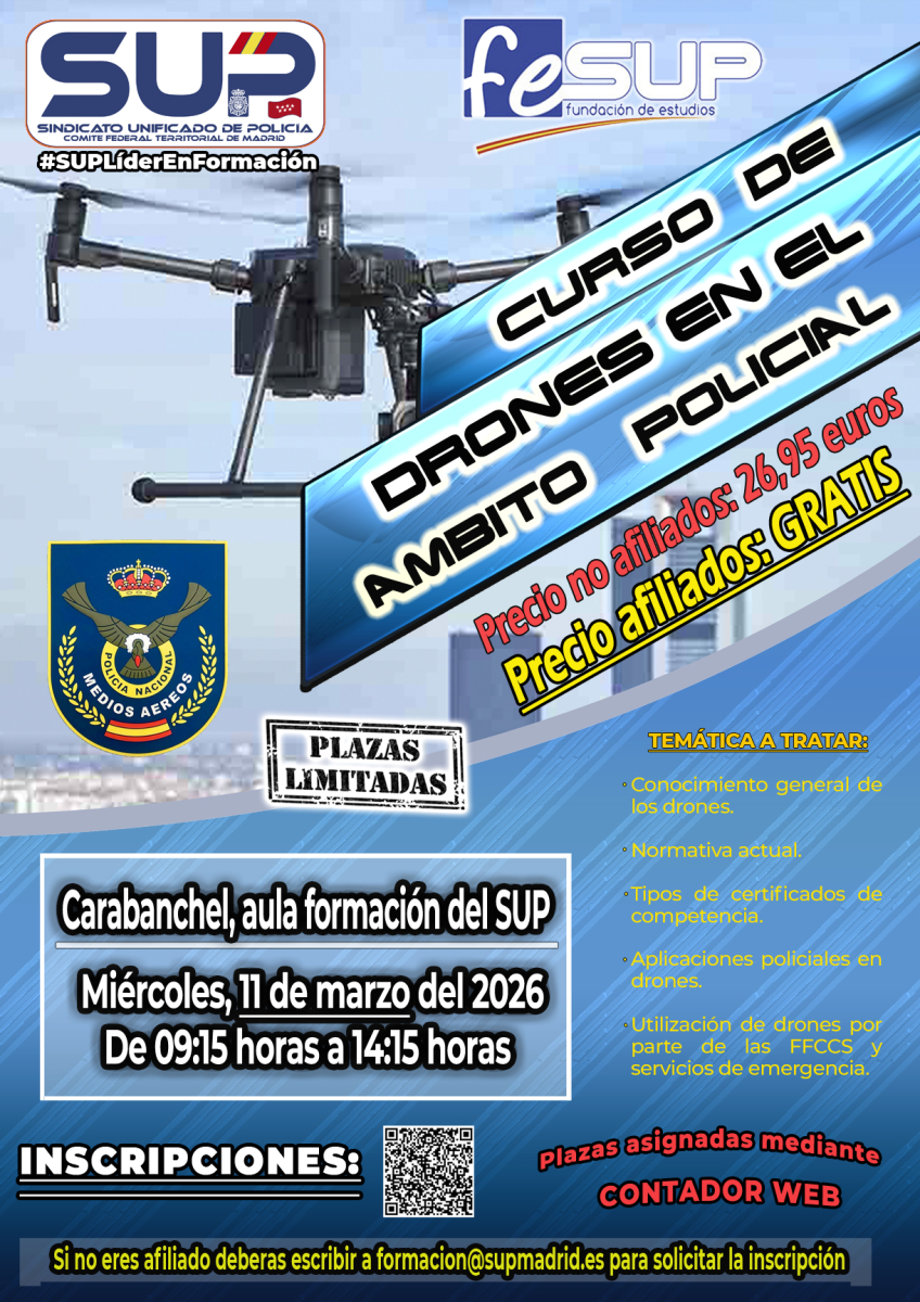 CURSO DE DRONES EN EL AMBITO POLICIAL