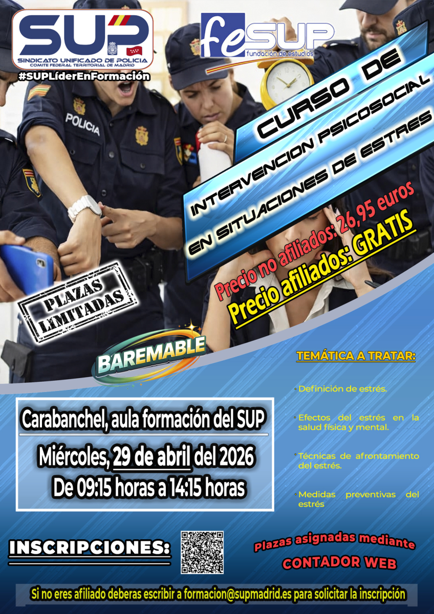 CURSO DE INTERVENCIÓN PSICOSOCIAL EN SITUACIONES DE ESTRES