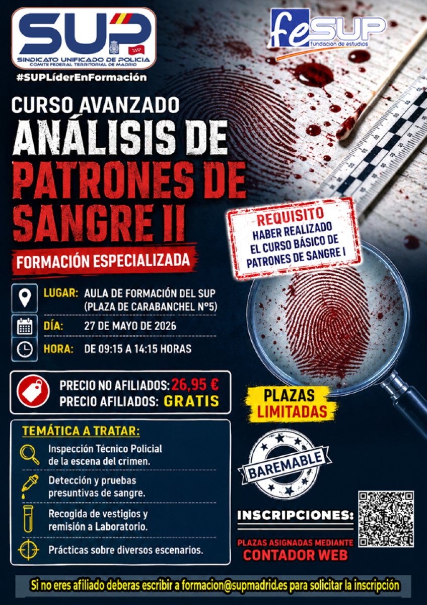CURSO AVANZADO ANÁLISIS DE PATRONES DE SANGRE II