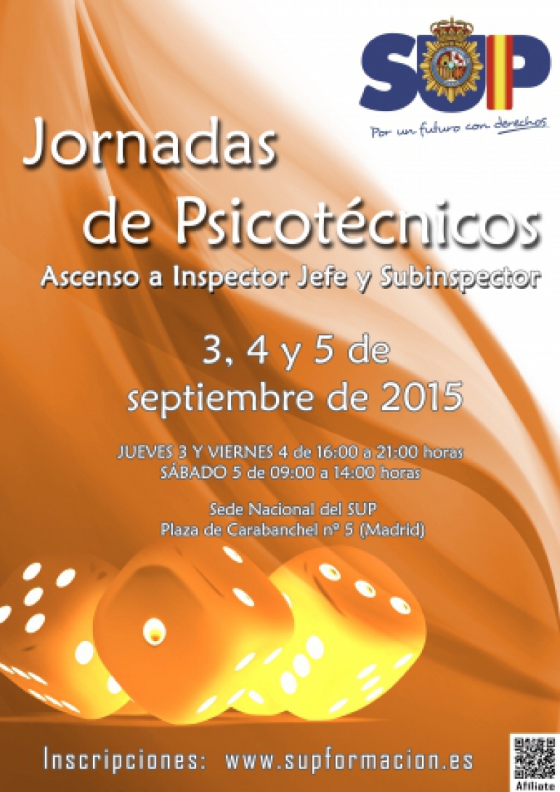 Jornadas de Psicotécnicos para ascenso a Inspector Jefe y Subinspector - SEPTIEMBRE