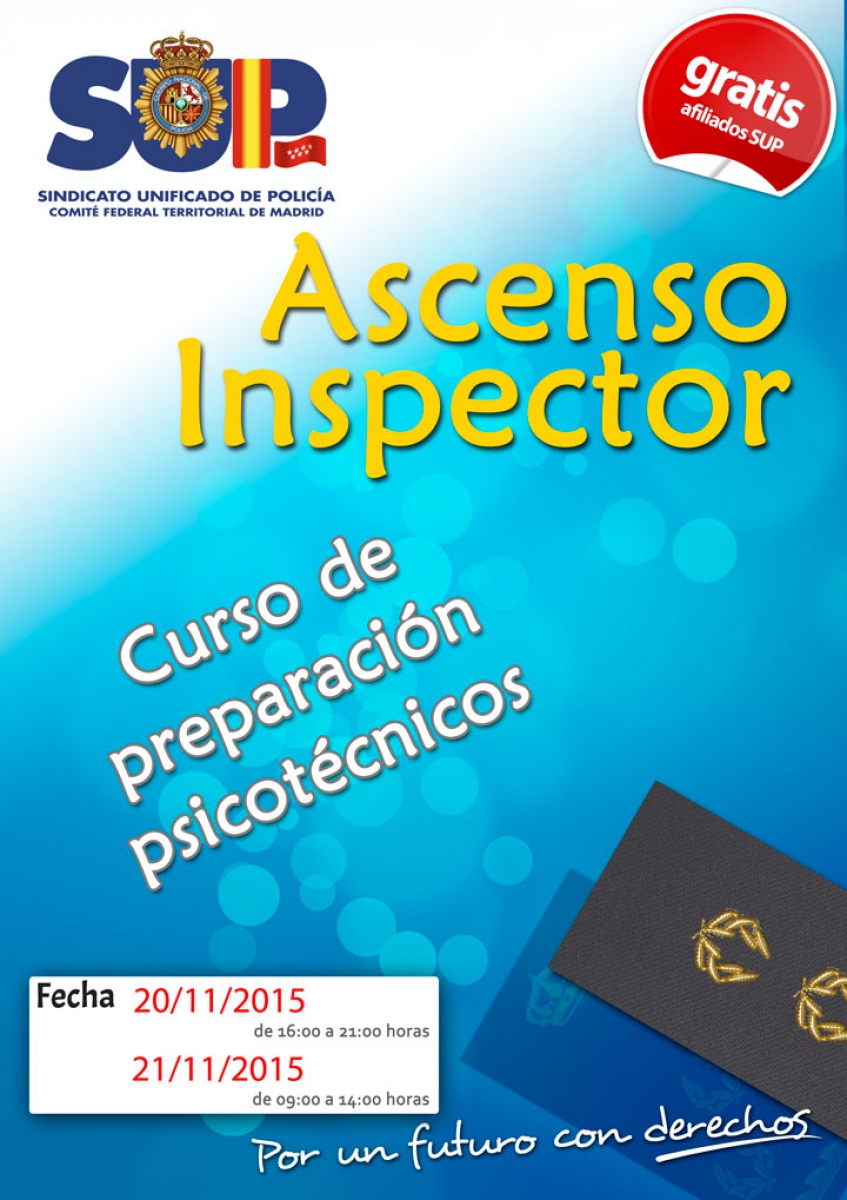 PSICOTÉCNICOS ASCENSO A INSPECTOR DE POLICÍA