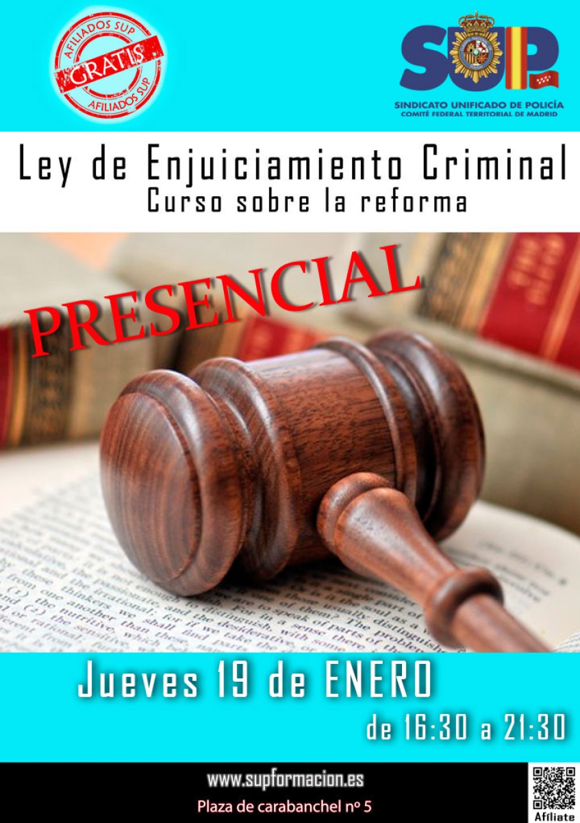 JORNADA SOBRE REFORMA DE LA LEY DE ENJUICIAMIENTO CRIMINAL