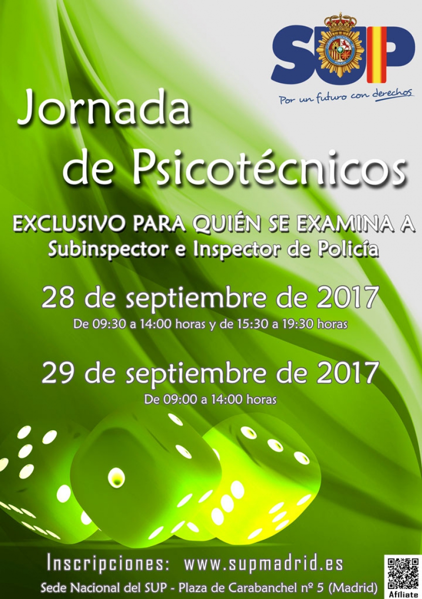 JORNADA PSICOTÉCNICOS ASCENSO SUBINSPECTOR E INSPECTOR DE POLICÍA