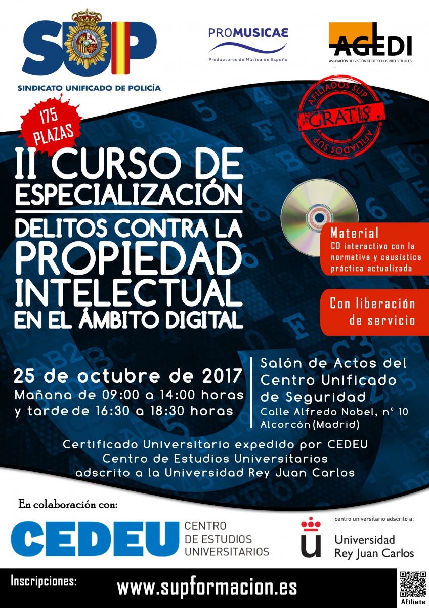 II Curso de Especialización de delitos contra la propiedad intelectual en el ámbito digital