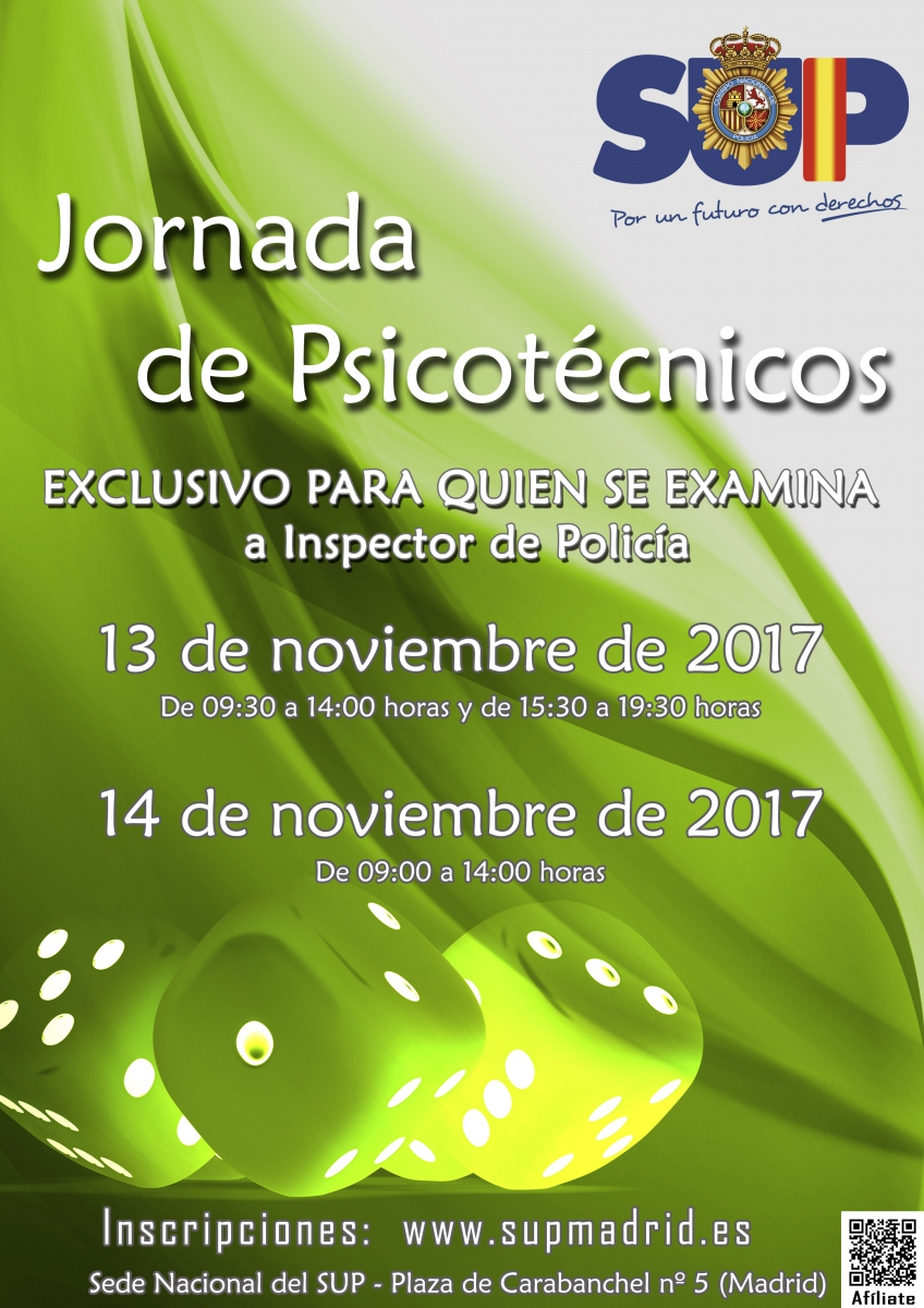JORNADA PSICOTÉCNICOS ASCENSO INSPECTOR DE POLICÍA