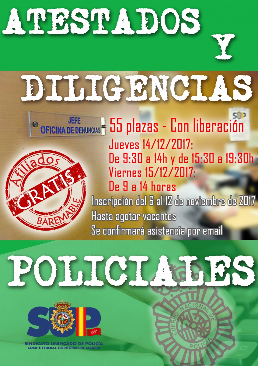ATESTADOS Y DILIGENCIAS POLICIALES