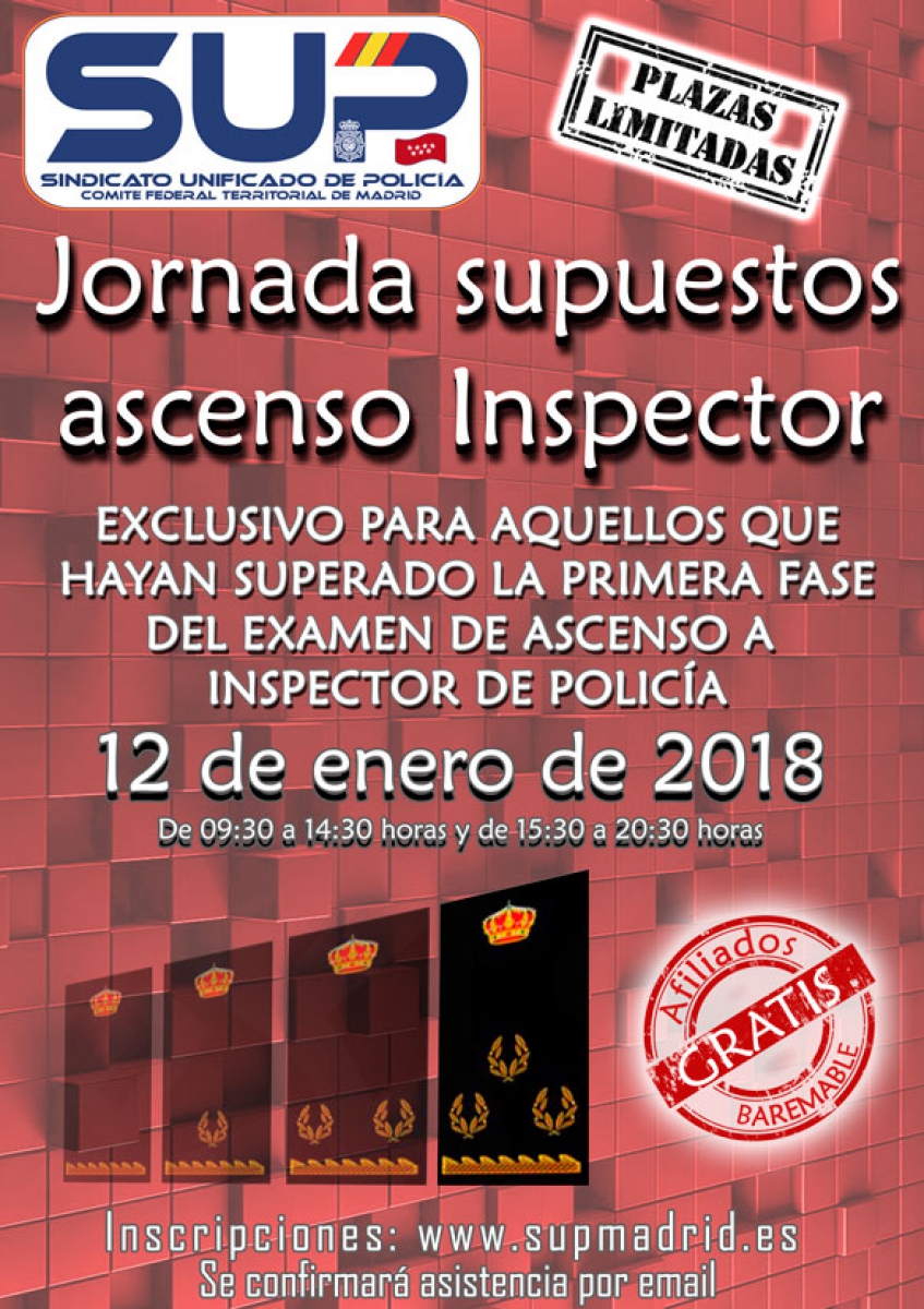 JORNADA DE SUPUESTOS DE ASCENSO A INSPECTOR