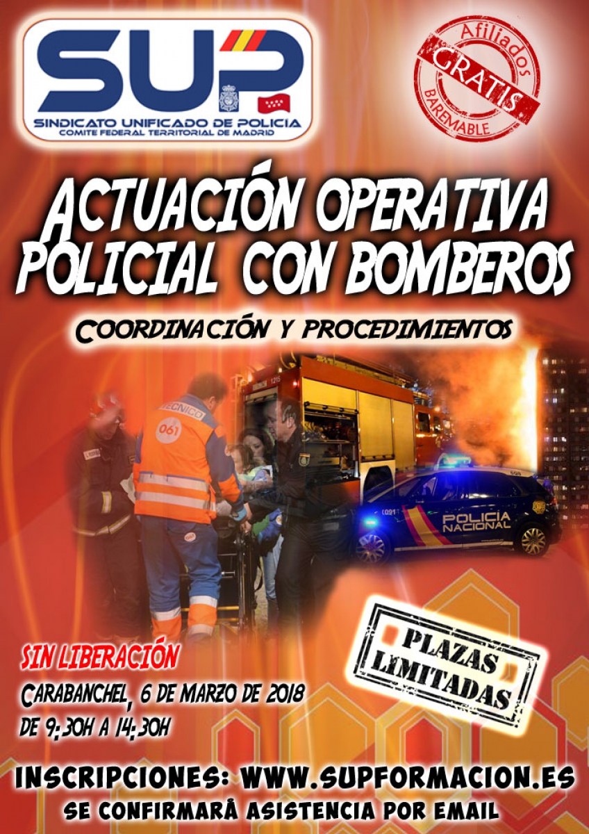 JORNADA ACTUACIÓN OPERATIVA POLICIAL CON BOMBEROS