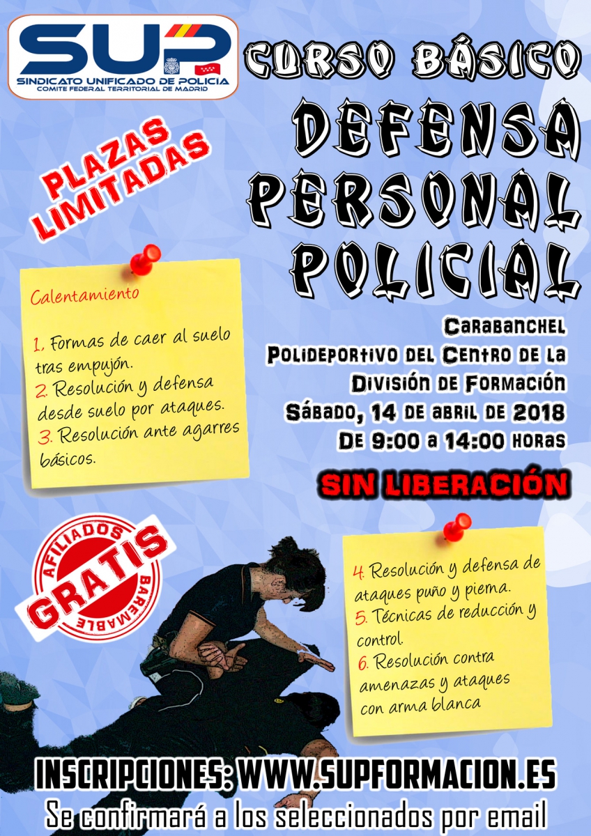 DEFENSA PERSONAL POLICIAL ANTE AMENAZAS Y ATAQUES CON ARMAS BLANCAS