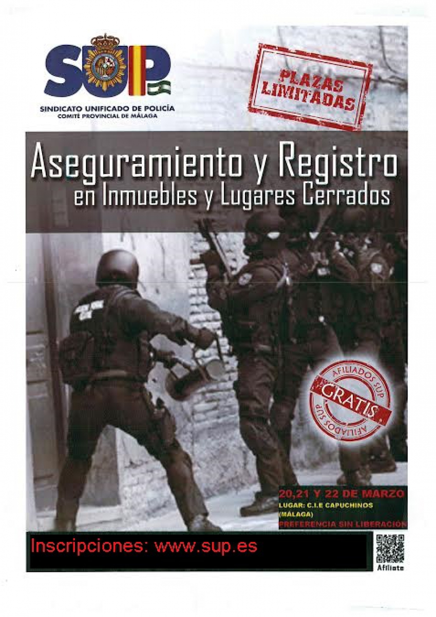 ASEGURAMIENTO Y REGISTRO EN INMUEBLES Y LUGARES CERRADOS