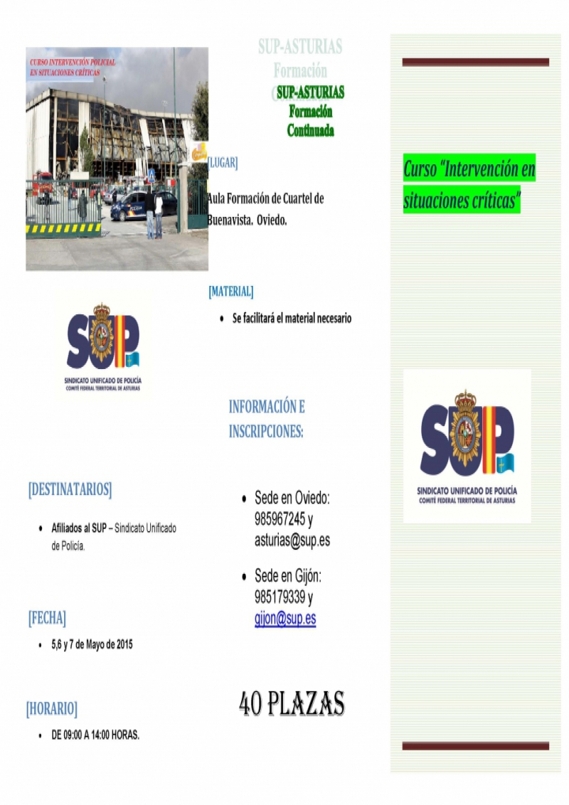 CURSO DE INTERVENCIÓN EN SITUACIONES CRÍTICAS