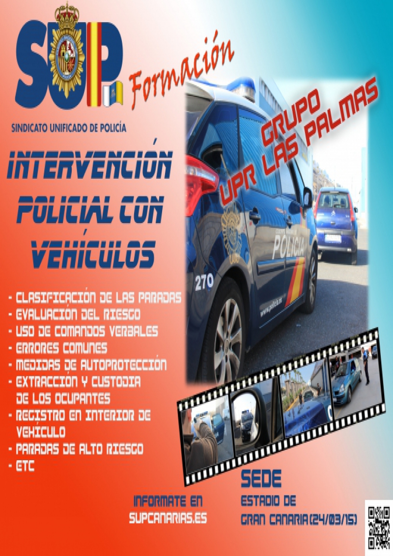 Intervención policial con vehículos