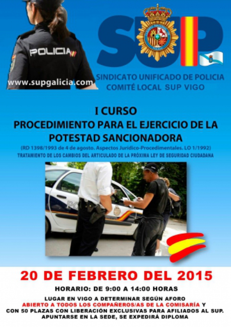 I CURSO PROCEDIMIENTO PARA EL EJERCICIO DE LA POTESTAD SANCIONADORA