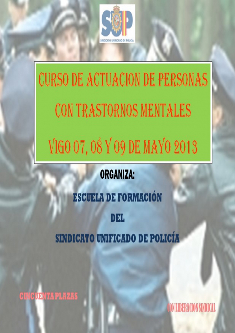 CURSO DE ACTUACION DE PERSONAS CON TRASTORNOS MENTALES