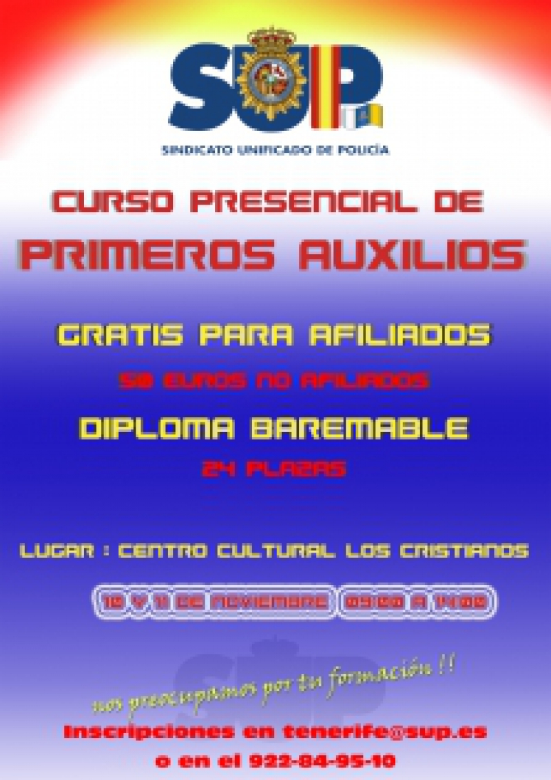 Primeros auxilios, sur de tenerife