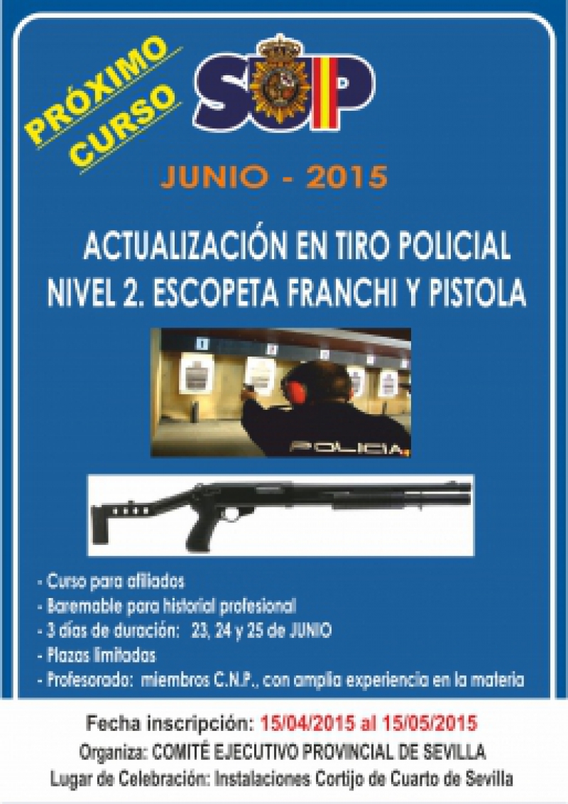 ACTUALIZACIÓN DE TIRO POLICIAL, NIVEL 2, ESCOPETA FRANCHI Y PISTOLA HK Y STAR 28 PK