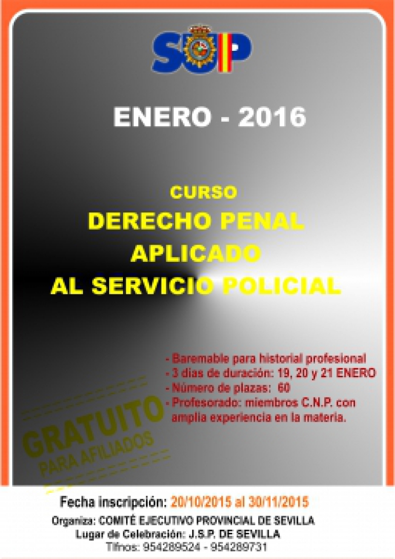 DERECHO PENAL, APLICADO AL SERVICIO POLICIAL