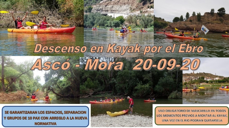 JORNADA KAYAK POR EL EBRO ASCÓ-MORA