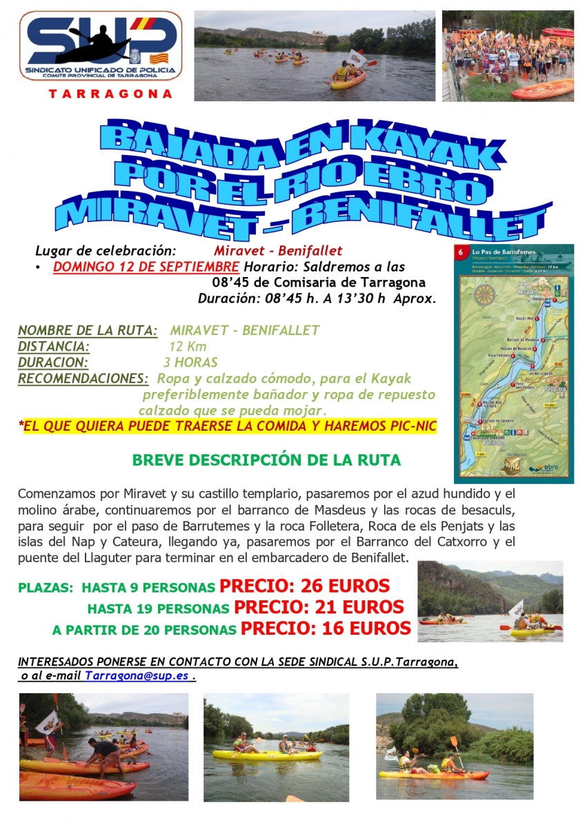 "XIV JORNADA DE KAYAK POR EL EBRO"