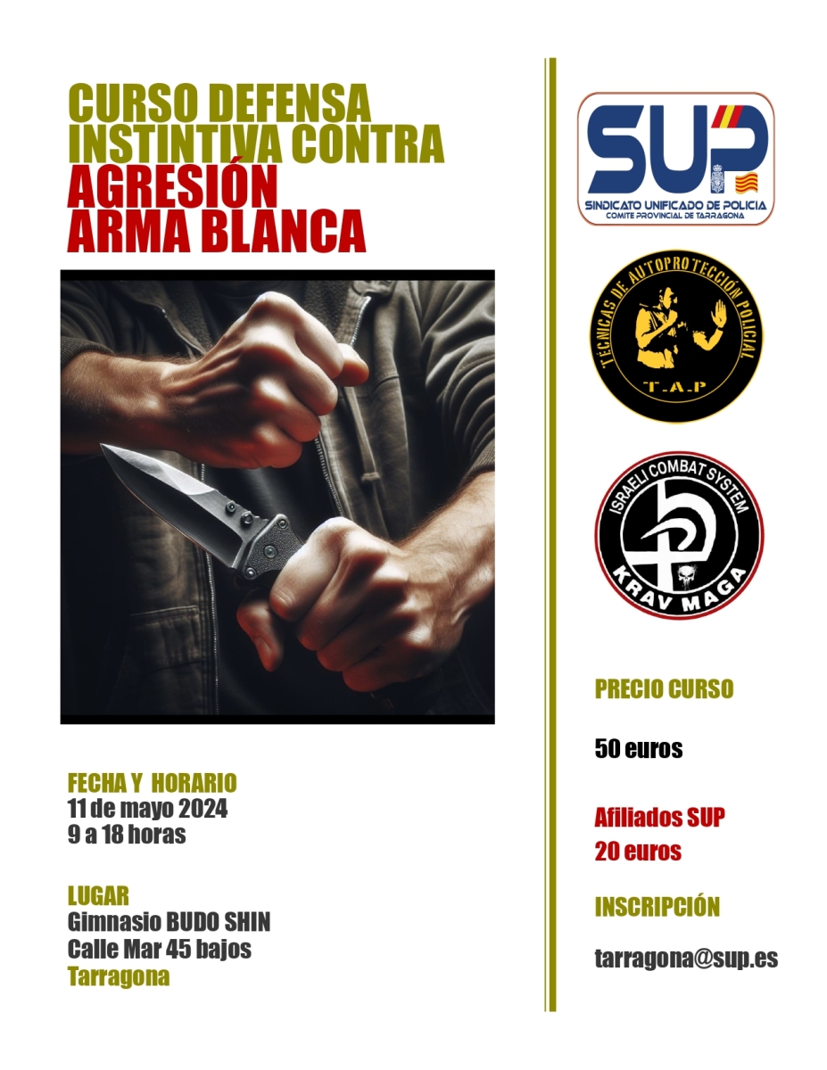 CURSO DEFENSA INSTINTIVA CONTRA ARMA BLANCA