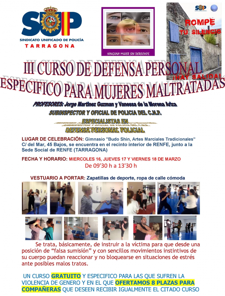 III Curso Defensa Personal, específico para Mujeres Maltratadas