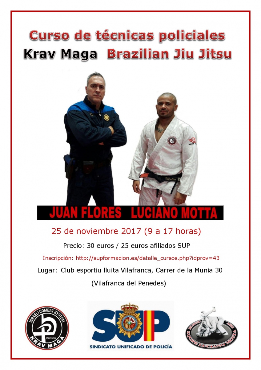"CURSO TECNICAS POLICIALES KRAV MAGA Y BRAZILIAN JIU JITSU"