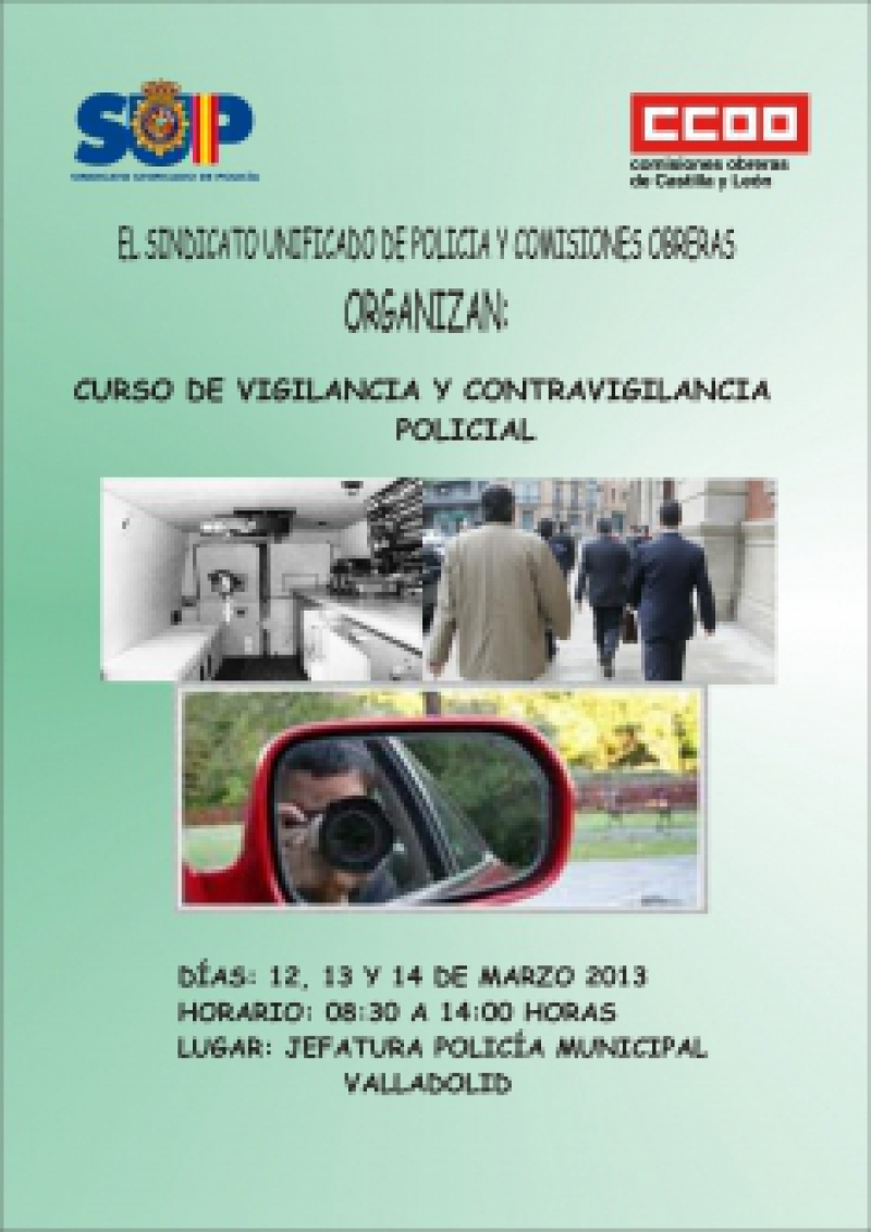 CURSO DE VIGILANCIA Y CONTRAVIGILANCIA POLICIAL