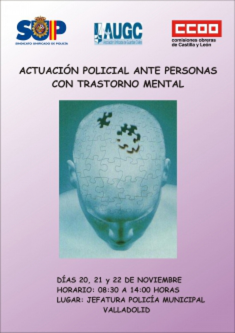 CURSO ACTUACIÓN POLICIAL ANTE PERSONAS CON TRASTORNO MENTAL