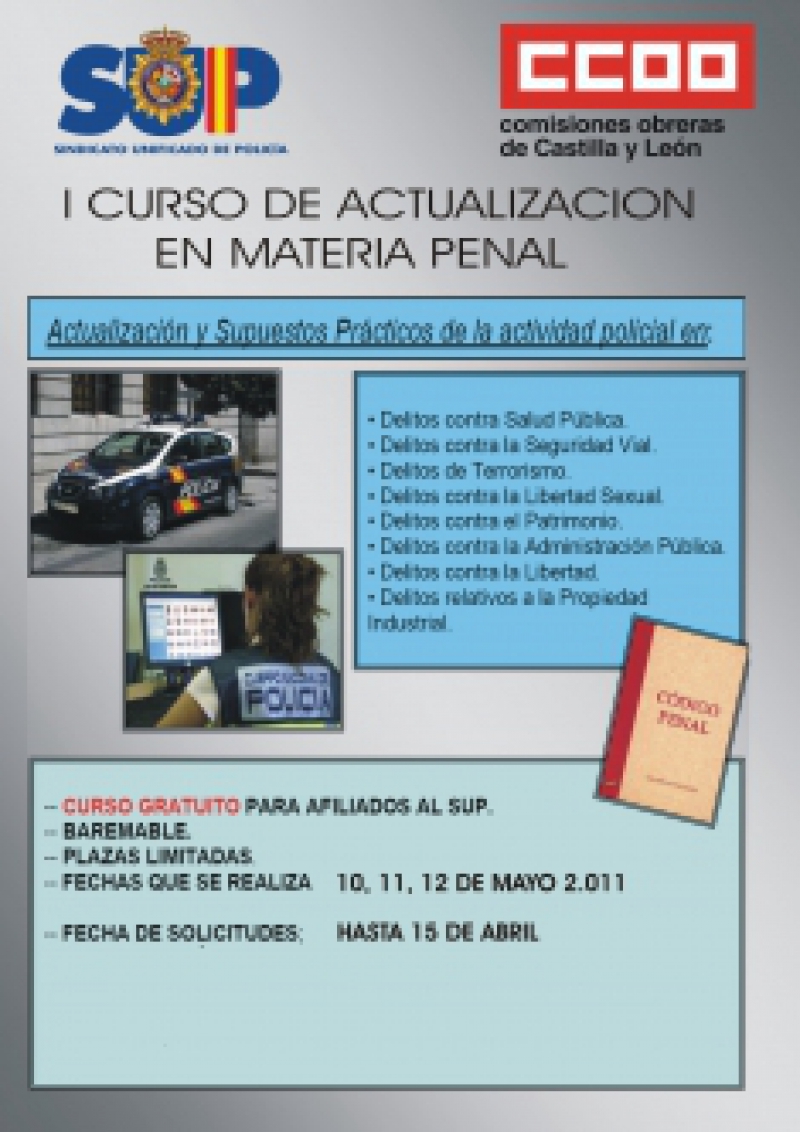 I CURSO DE ACTUALIZACIÓN EN MATERIA PENAL