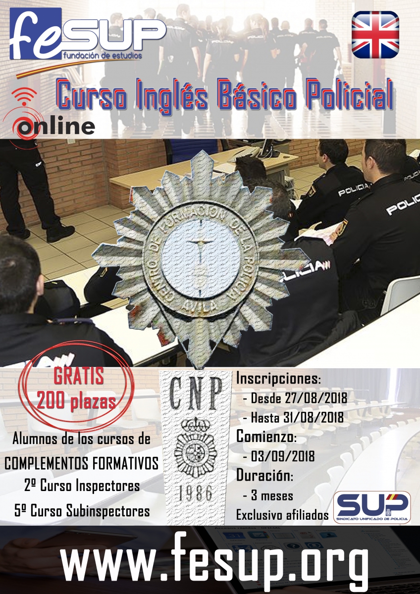 Curso Online de Inglés Policial - Complementos formativos