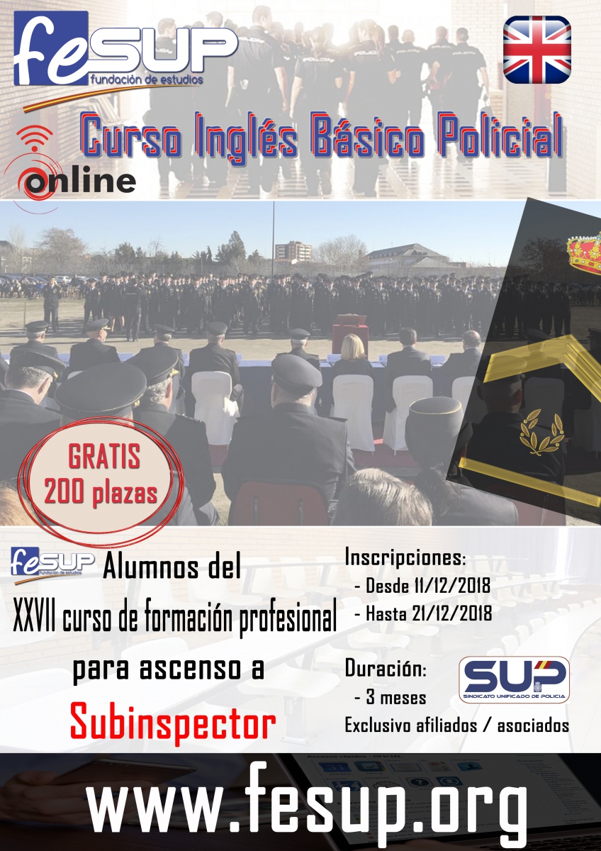 Curso Online de Inglés Policial - Alumnos curso de ascenso a Subinspector