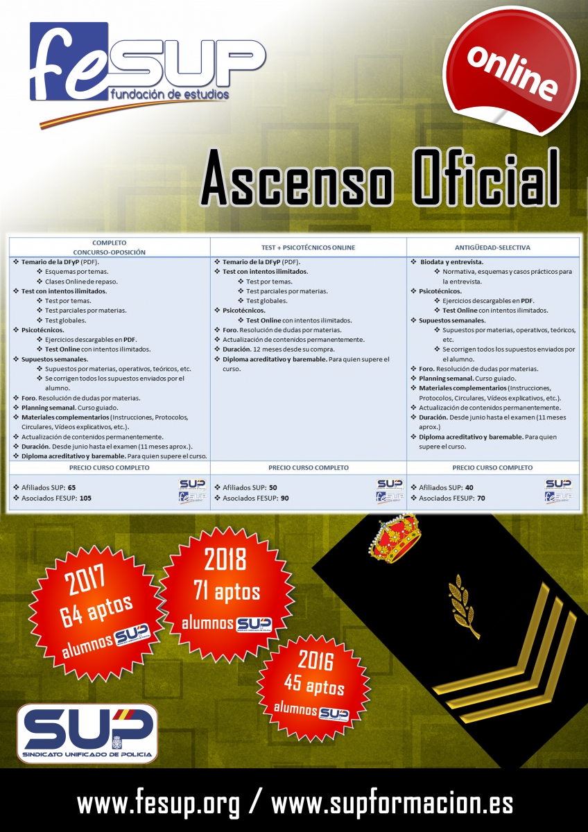 Preparación ascenso a Oficial 2019/20 - CURSO CONCURSO-OPOSICIÓN
